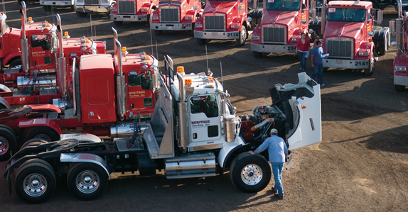 Inspecting a truck tractor before the auction