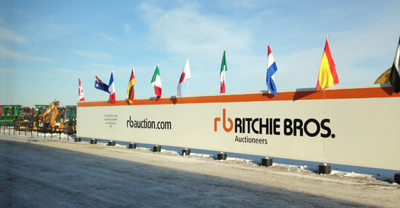 A cold day at the December 2014 unreserved auction in Saskatoon SK, Canada