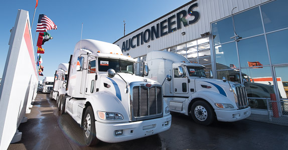 Truck tractors selling at Ritchie Bros. Orlando auction