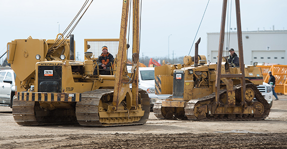 Pipe layers ready to sell at our Edmonton, Alberta auction in April 2015
