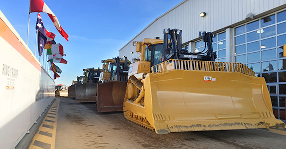Caterpillar dozers selling at a Ritchie Bros.' equipment auction Caterpillar dozers selling at a Ritchie Bros.' equipment auction