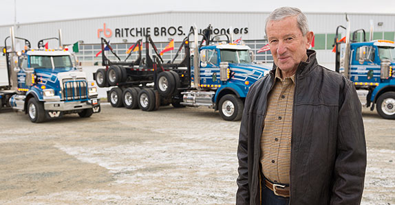 Derek Stamer of Stamer Logging at Ritchie Bros. Prince George