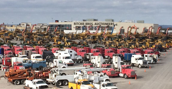Equipment in the yard at Ritchie Bros.’ March 2016 auction in Fort Worth